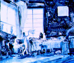 Blue Dog in a Blue Room by James McGarrell, 1993